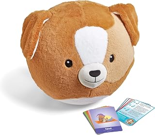 Learning Resources Yoga Ball Buddy with BubblePlush Puppy, Age 3+, Kids Yoga Ball for Mindfulness, Sensory Play, Flexibility, Balance and Quiet Energy