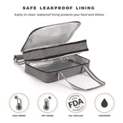 Stack Store Plus More Insulated Casserole Carrier, Double Decker Expandable, Gray