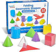 hand2mind Folding Geometric Shapes Advanced Set, 3D Geometric Shapes for Classroom, Geometry Manipulatives, Math Supplies, Montessori Math Materials, Teacher Must Haves, Home School Supplies