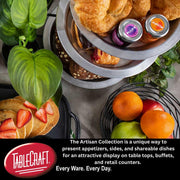 Tablecraft 9.1 by 6.1 Inches / Black / Rustic Bread & Serving Baskets