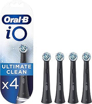 Oral-B iO Ultimate Clean Replacement Brush Heads, Advanced Deep Cleaning, Black, Pack of 4