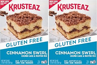 Krusteaz Gluten Free Cinnamon Crumb Cake, 20 Oz (Pack of 2)