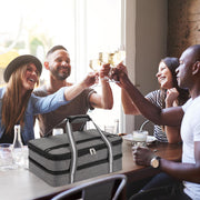 Stack Store Plus More Insulated Casserole Carrier, Double Decker Expandable, Gray