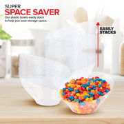 20oz Clear Plastic Serving Bowls (4 Pack) Medium Disposable Candy Dishes by Stock Your Home – 20 oz, 20.0 ounces, Polystyrene (PS), Clear, Pack of 4