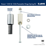 (KASOA) Kit by Kason – Nylon, Spring Kit for 1255 & 1256, Brushed Chrome, Model 11255-000001
