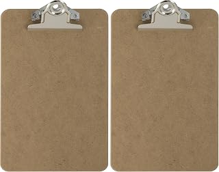 Officemate Recycled Wood Clipboard, 3 Inch Clip, 2 Pack Clipboard, Memo Size (6 x9 Inches), Brown (83103)