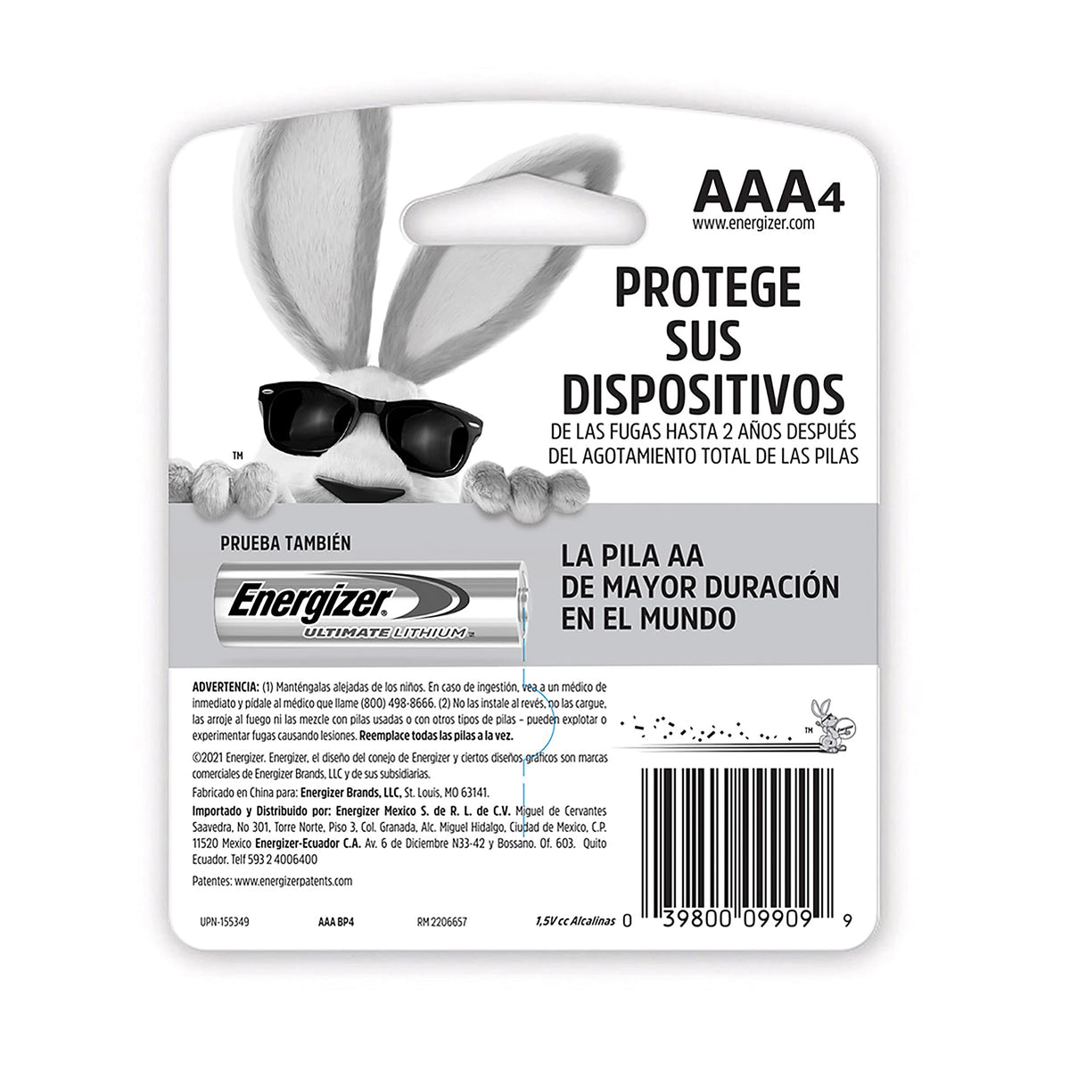 MAX AAA Batteries by Energizer – 4 Count (Pack of 1), Silver, Model E92BP-4
