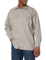 Men's Utility Uniform Shirt by Red Kap – Cotton Blend, Silver, Model ST52SV RG 4XL