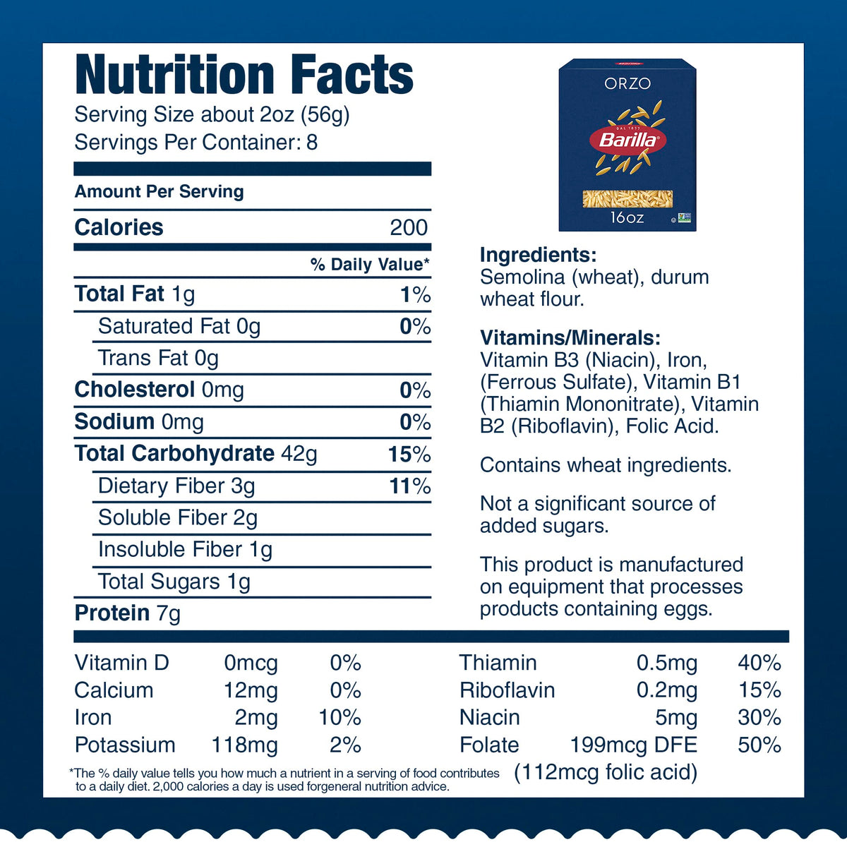 Orzo Pasta by Barilla – 16 Ounce (Pack of 16), Pack of 16, Model 1000009026