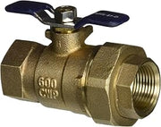 Febco 781295LL 1" Ball Valve with Union and 1/8" Side Port, Left