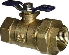 Febco 781295LL 1" Ball Valve with Union and 1/8" Side Port, Left