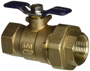 1" Ball Valve with Union and 1/8" Side Port by Febco – 1 Inch, Lead Free Copper Silicon Alloy, Model 781295LL