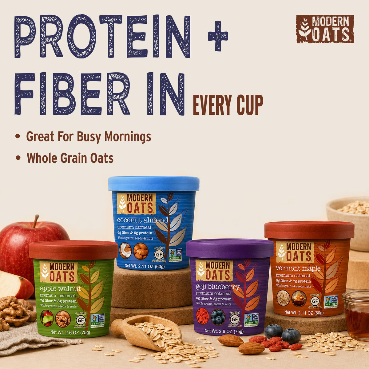 Modern Oats Variety Pack / 31.2 Ounce (Pack of 1) / Blue Breakfast Foods