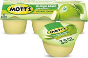 Mott's No Sugar Added Granny Smith Applesauce, 3.9 oz cups, 6 count