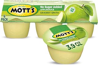 Mott's No Sugar Added Granny Smith Applesauce, 3.9 oz cups, 6 count