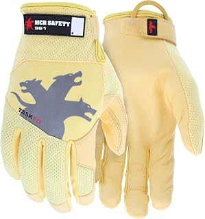 MCR Safety 961M Leather Work Gloves, Medium, 1-Pair