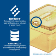 Carlisle FoodService Products 1 Count (Pack of 1) / Amber / Handled Lid Storage & Transport