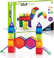 Guidecraft PowerClix Solids Magnetic Building Blocks Set, 94 Piece Magnetic Tiles, STEM Educational Construction Toy