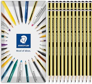 STAEDTLER 121 Noris School Pencil - Break Resistant Leads - Class Pack of 24 Pencils in Envelope Gift Packaging - Grade B