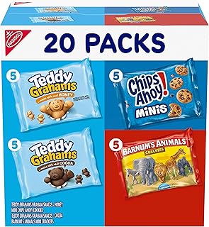 NABISCO Fun Shapes Snacks Variety Pack, 3 Flavors, 20 Snack Packs