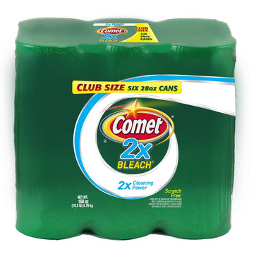 2X Bleach Powder Cleanser (28oz by Comet – 28 Ounce (Pack of 6), Green, Pack of 6, Model 6329
