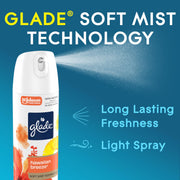 Odor Fighting Soft Mist Air Freshener Room Spray by Glade – 7.3 Ounce (Pack of 1), Orange, Model 391471