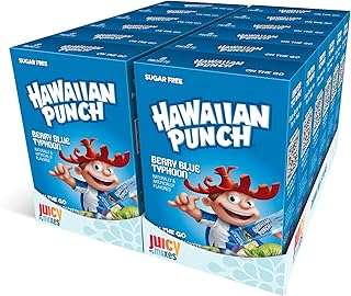Hawaiian Punch Powder Drink Mix – Sugar Free & Delicious, Excellent source of Vitamin C (Berry Blue Typhoon, 96 Sticks)