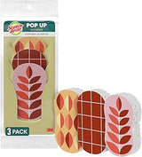 Scotch-Brite Harvest Pop Up Kitchen Sponges, Unique Compressed Kitchen Sponge for Cleaning Gently, Autumn Pattern Dish Sponge that Expands in Water, 3 Scrubbing Sponges