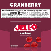 Jell-O Cranberry / 3 Ounce (Pack of 12) / 12 Gelatin
