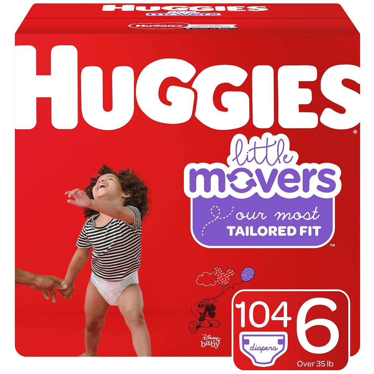 Little Movers Diapers by HUGGIES – Size 6, Rubber, Yellow,blue, Model 10036000495543