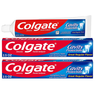 Cavity Protection Toothpaste with Fluoride - 2.5 ounce + 60% Free - 2 Pack by Colgate – 4 Ounce (Pack of 2), White, Pack of 2, Model 035000444356
