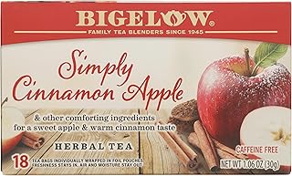 Bigelow Tea Simply Cinnamon Apple Herbal Tea (Caffeine Free), 18 count