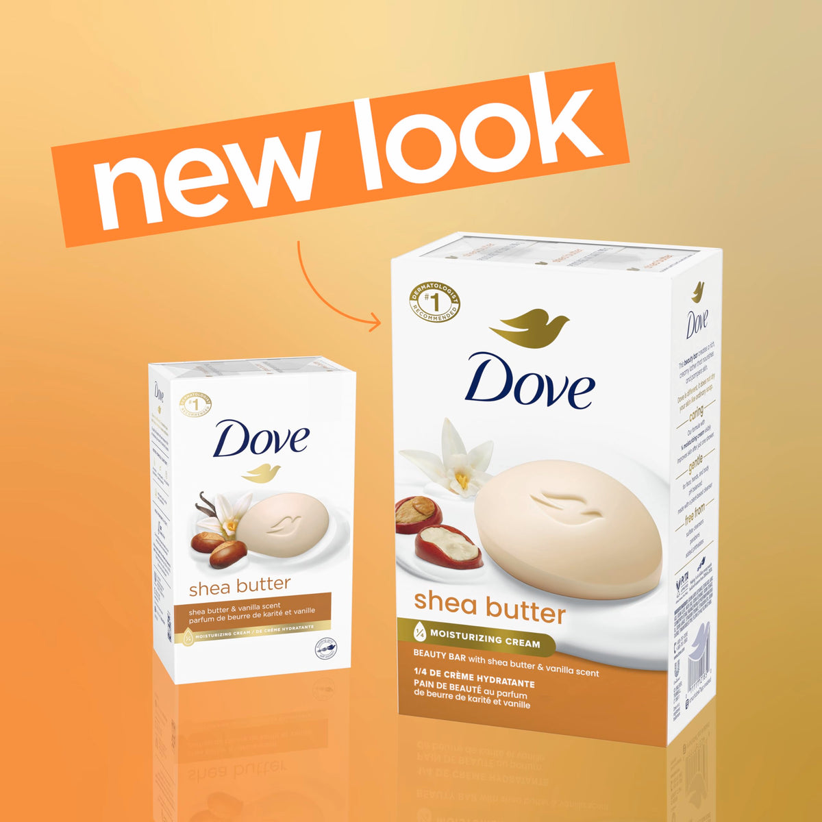 Dove 3.75 Ounce (Pack of 72) / Shea Butter / White Soaps
