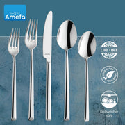 Amefa Metropole / 3.35" H x 9.84" L x 4.5" W / Formal Dinner Knives