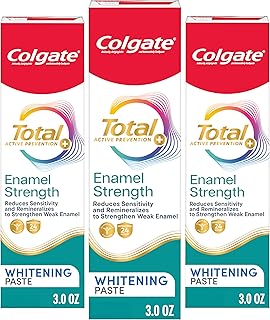 Colgate Total Enamel Strength Remineralizing Toothpaste, 3 Pack, 3 oz