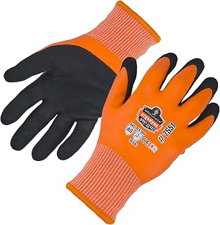Ergodyne Unisex Proflex 7551 Coated Cut-resistant Winter Work Gloves - Ansi/Isea 105-2016 A5, En 388: 3x43e, Waterproof