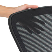 Interion Mesh Back Task Stool with Adjustable Arms by Global Industrial – 20.5"W x 19.5"D x 48.75" to 50.75"H, Textile, Black, Model DR-625F-376BK
