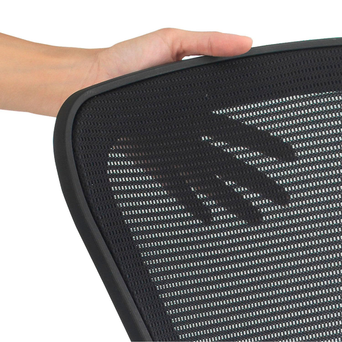 Interion Mesh Back Task Stool with Adjustable Arms by Global Industrial – 20.5"W x 19.5"D x 48.75" to 50.75"H, Textile, Black, Model DR-625F-376BK