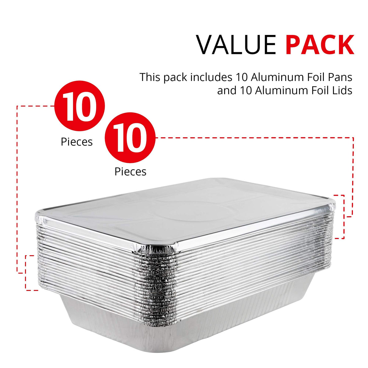 Stock Your Home 1 / 1 Count / Silver Food Storage Containers