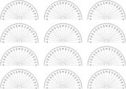 Westcott Protracter Set, Easy to Read Markings, Sturdy Design, for Crafting, Classroom, Back to School, School Supplies, 6-Inch, 12-Pack