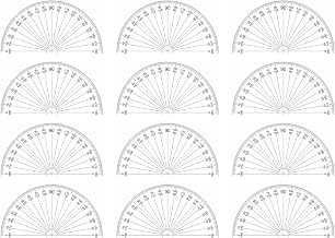 Westcott 4-Inch Transparent Protractor Set, Easy-to-Read Markings, 12-Pack (12925)