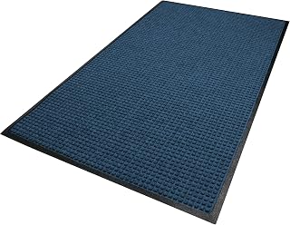 WaterHog Commercial-Grade Entrance Mat, Indoor/Outdoor Floor Mat 6' Length x 4' Width, Navy by M+A Matting