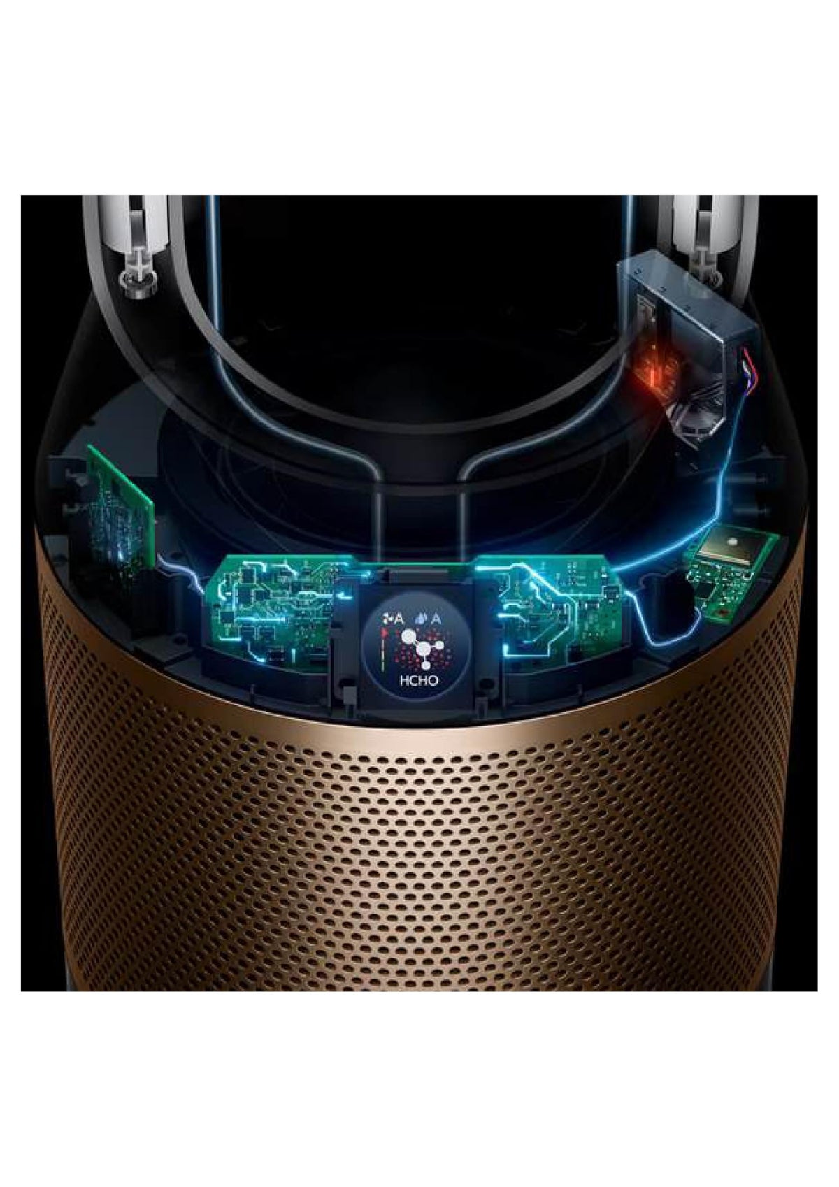 Purifier Humidify+Cool Formaldehyde™ PH04 (Renewed) by Dyson – Large, White/Gold, Model 369207-01-cr