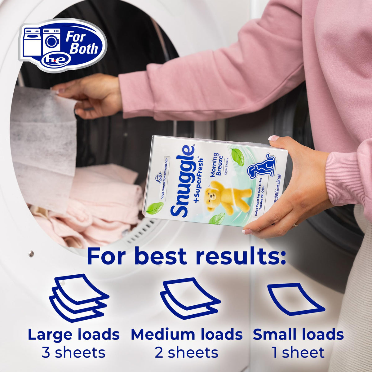 Snuggle No Artificial Color / 105 Count (Pack of 1) / Original Dryer Sheets