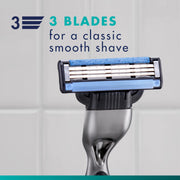 Mach3 Razor Refills for Men by Gillette – 15 Count (Pack of 1), Blue, Model 47400313095