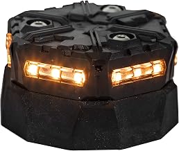 Buyers Products SL576ALP Class 2 LED Micro Beacon with Magnetic Mount and Auxiliary Plug, Strobe Light Beacon, Utility Truck, Trailer, Work Truck, Light Bar, Amber