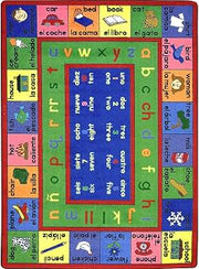 Joy Carpets LenguaLink (Spanish) 5'4" x 7'8" Area Rug in Color Multi