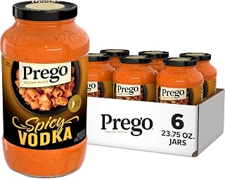 Prego Spicy Vodka Pasta Sauce, 23.75 oz Jar (6 Pack)