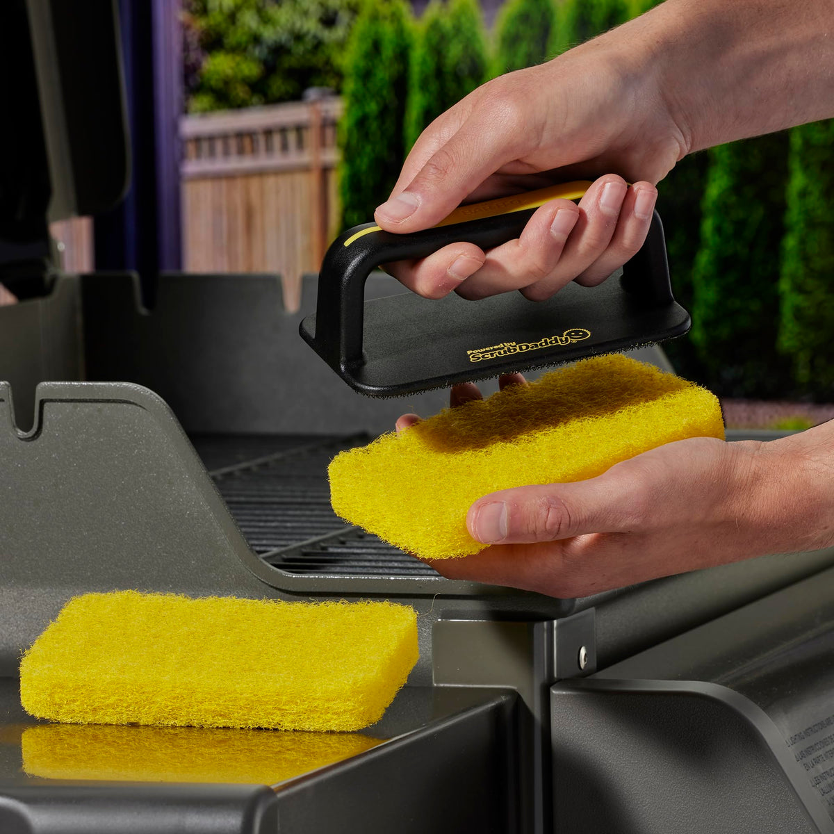 2-Pack Grill Scrubber Replacement Pads Powered by Scrub Daddy by Mr. Bar-B-Q – Polypropylene (PP), Yellow, Model 60404SDZ