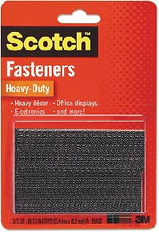 Scotch RFD7091 Heavy-Duty All-Weather Fasteners, 1-Inch x 3-Inch, Black, 2/Pack